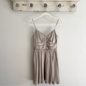 Banana Republic gray silk dress